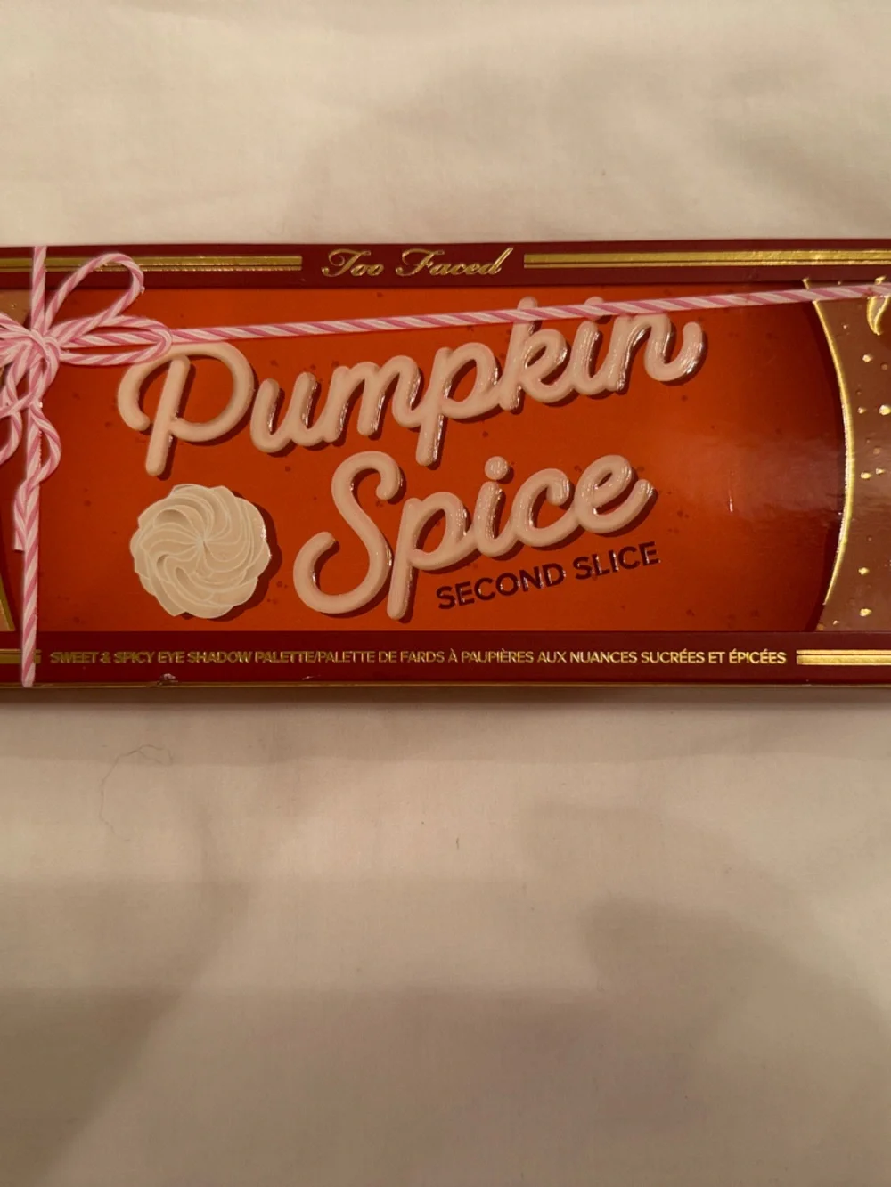 Too Faced Pumpkin Spice Eyeshadow Palette - Orange and Gold Packaging